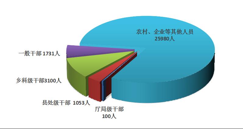 全省纪检监察机关处分人员按职级划分图