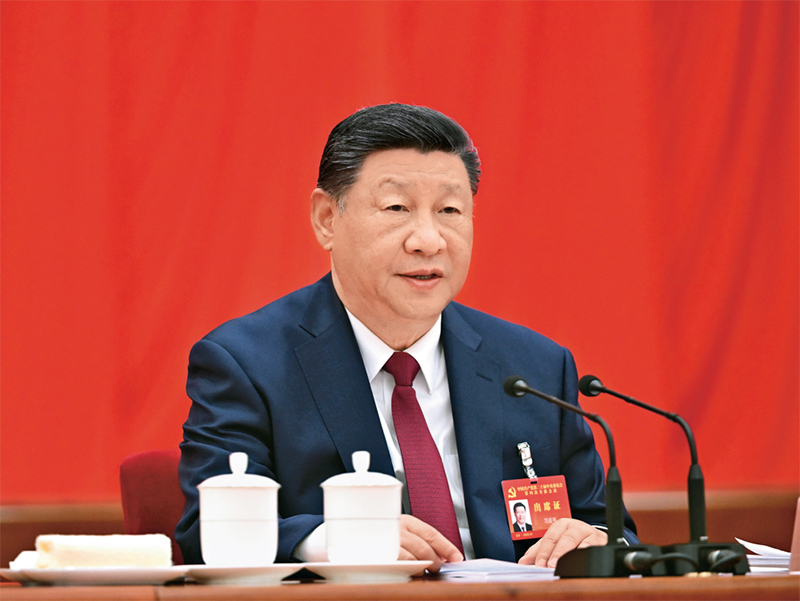 中国共产党第二十届中央委员会第四次全体会议,于2025年10月20日至23日在北京举行。中央委员会总书记习近平作重要讲话。 新华社记者 谢环驰/摄
